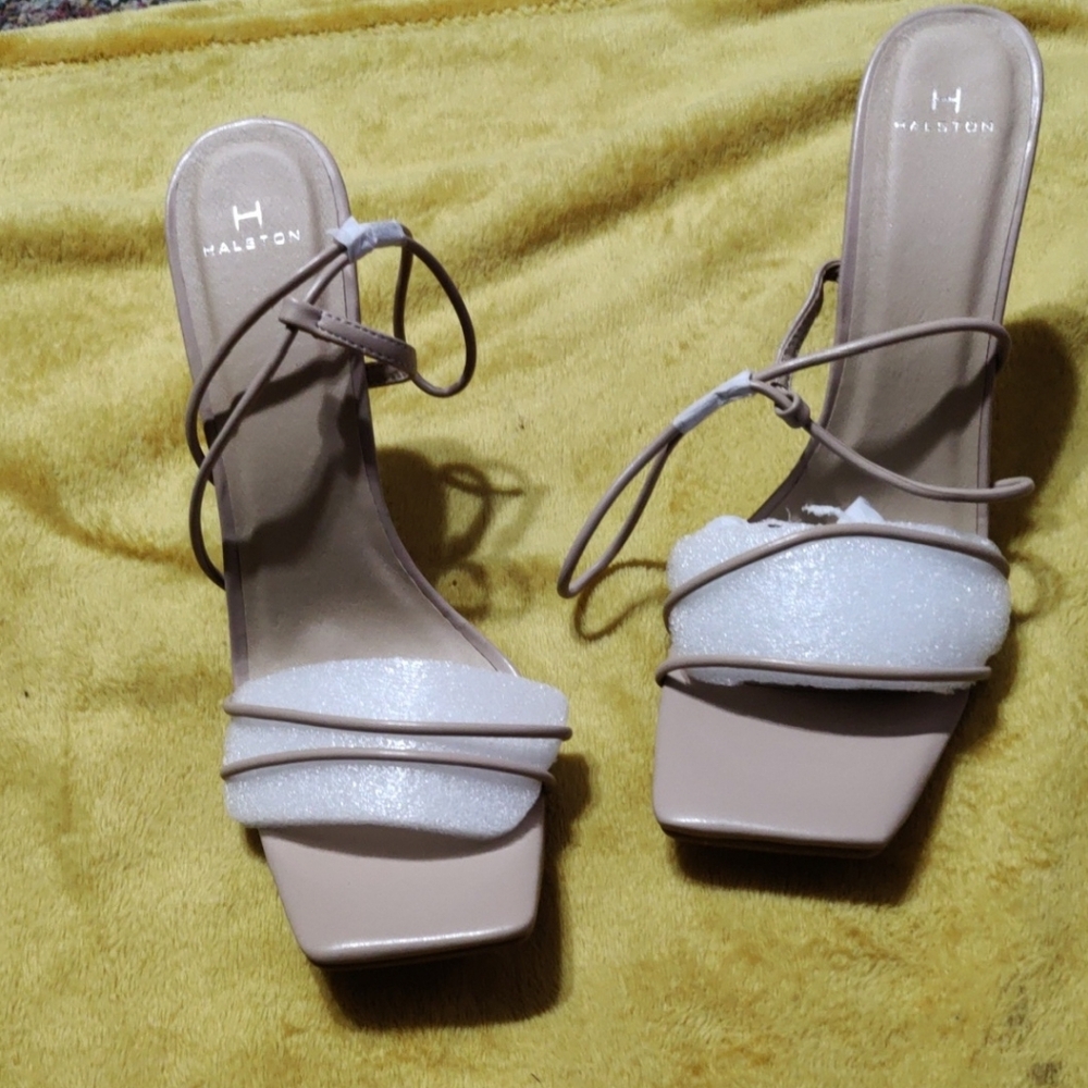 New size 11 Halston Heritage Beige  Strappy Heels